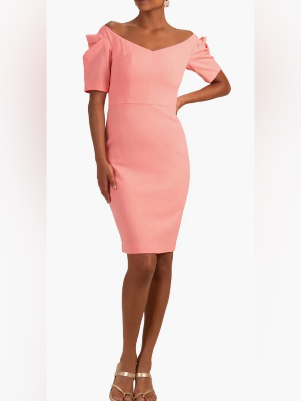 Trina Turk Off-Shoulder Sheath Dress